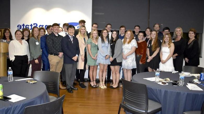 A group of people posing for a photo